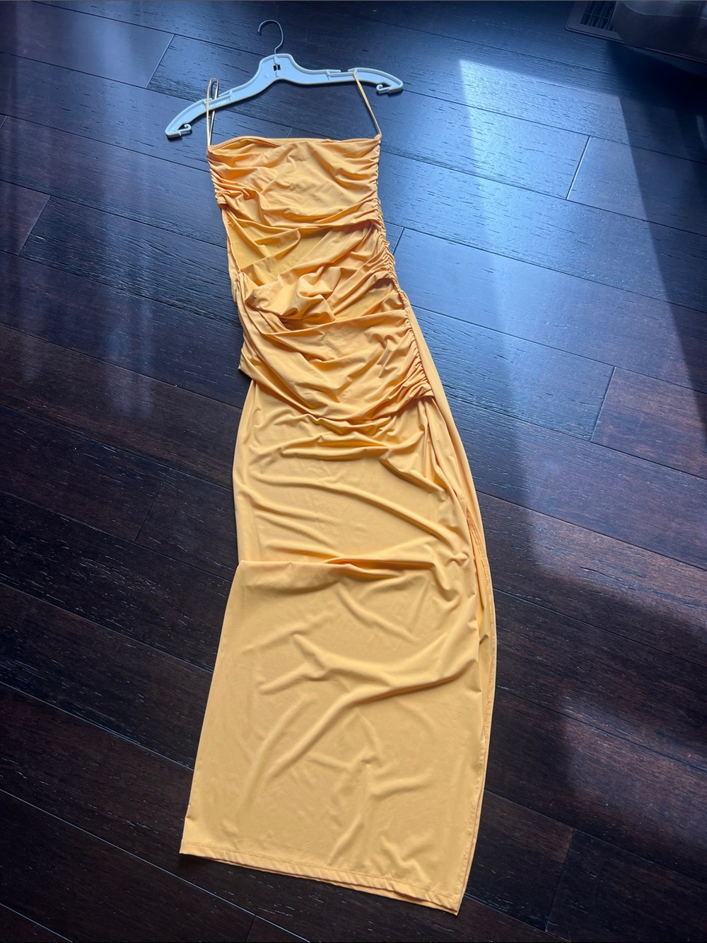 Zara Yellow cut out Maxi Dress